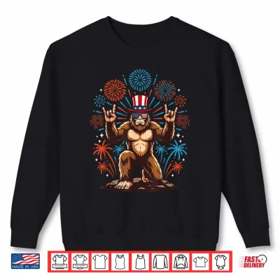 4Th Of July Bigfoot Sasquatch Rock Fireworks Patriotic Men Shirt 2 Sweatshirt 4th of July Bigfoot Sasquatch Rock Fireworks Patriotic Men Shirt
