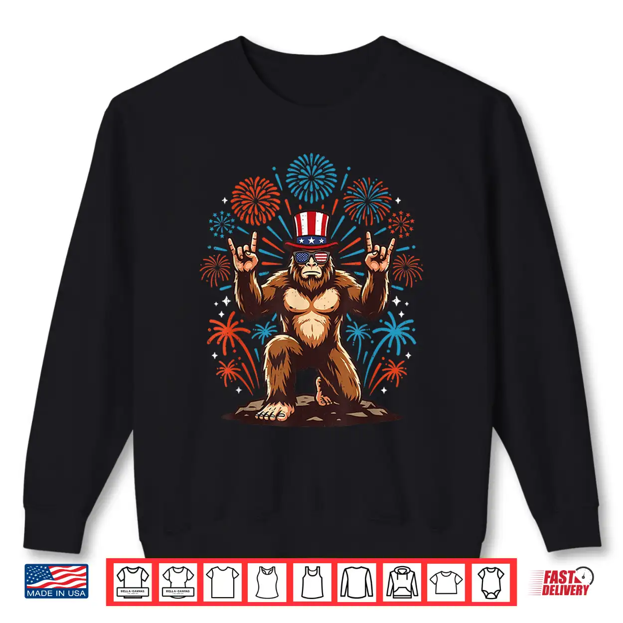 4Th Of July Bigfoot Sasquatch Rock Fireworks Patriotic Men Shirt 4Th Of July Bigfoot Sasquatch Rock Fireworks Patriotic Men Shirt