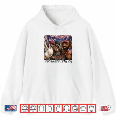 Hoodie Bad Day to Be A Hot Dog Funny 4th of July BBQ Party Shirt