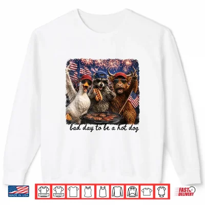 Sweatshirt Bad Day to Be A Hot Dog Funny 4th of July BBQ Party Shirt