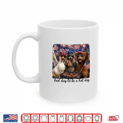 Mug Bad Day to Be A Hot Dog Funny 4th of July BBQ Party Shirt