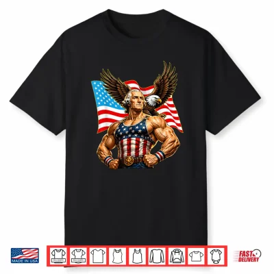 Funny Patriotic George Washington Eagle Usa 4Th Of July Men Shirt