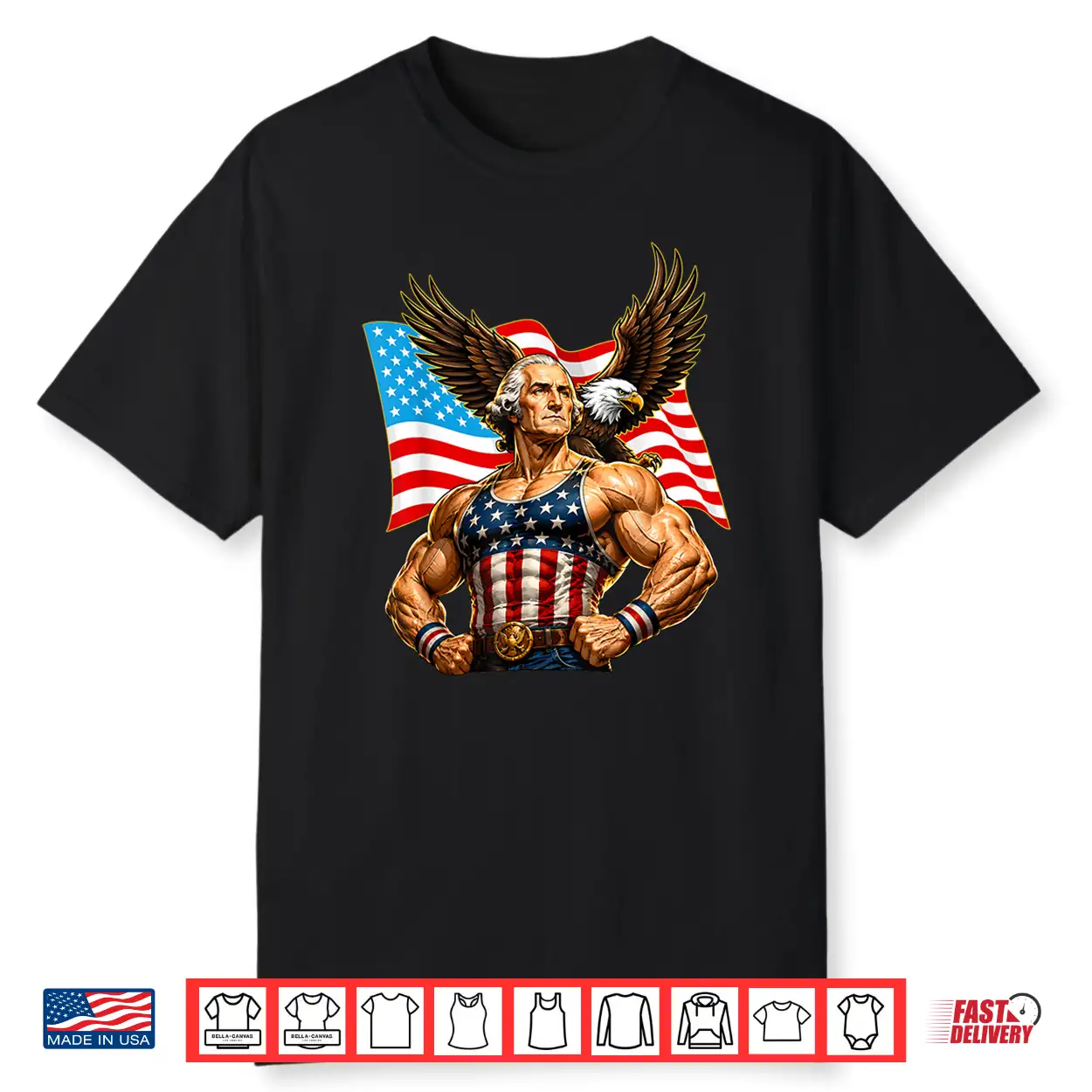 Funny Patriotic George Washington Eagle Usa 4Th Of July Men Shirt Funny Patriotic George Washington Eagle Usa 4Th Of July Men Shirt