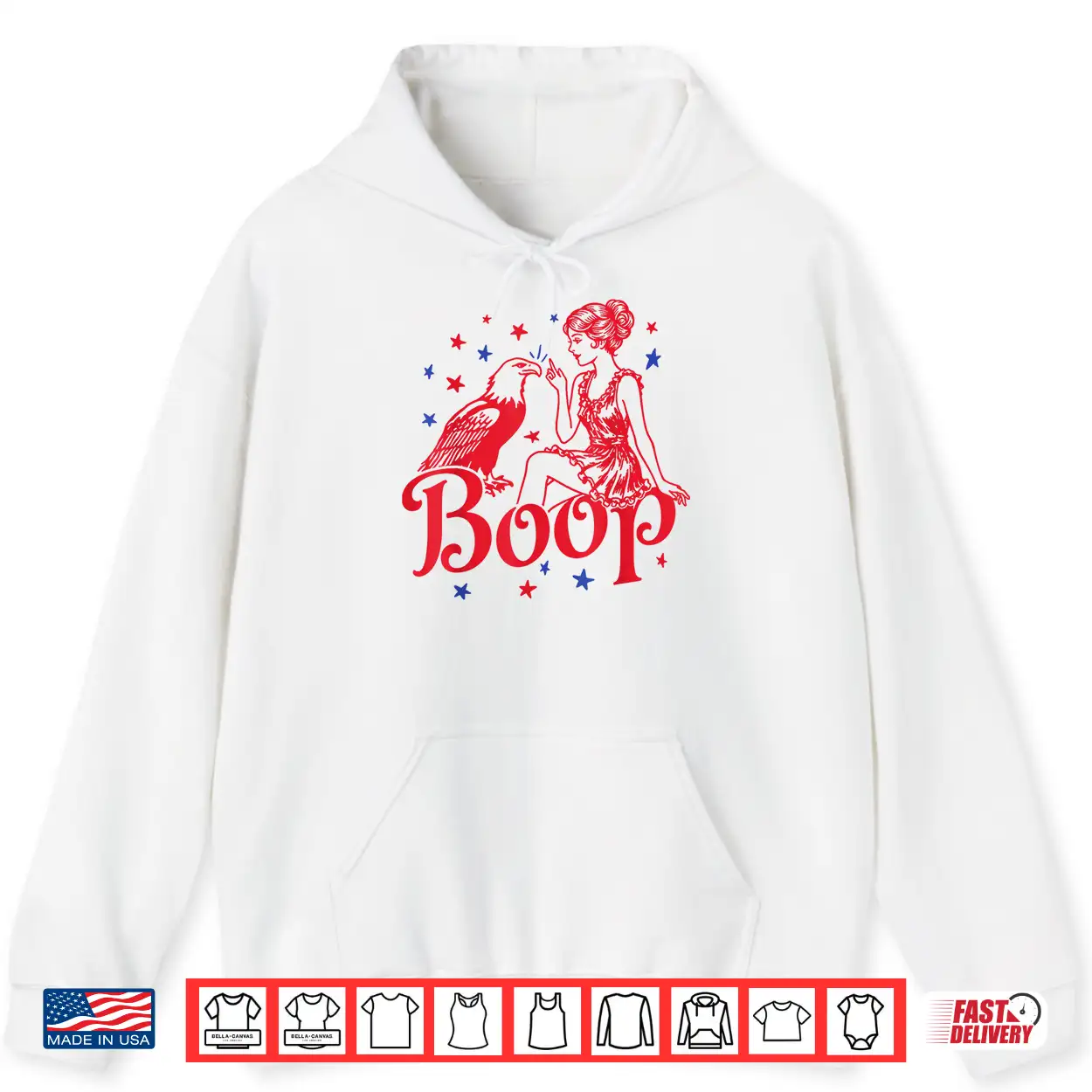 Funny Eagle Boop Retro Patriotic America Girl 4Th Of July Shirt Funny Eagle Boop Retro Patriotic America Girl 4Th Of July Shirt