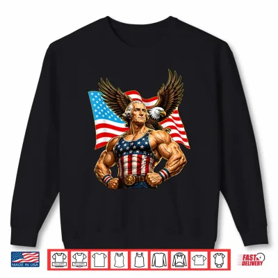 Funny Patriotic George Washington Eagle Usa 4Th Of July Men Shirt 2 Sweatshirt Funny Patriotic George Washington Eagle USA 4th of July Men Shirt