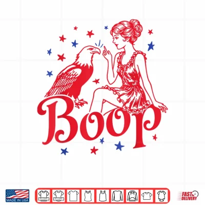 Funny Eagle Boop Retro Patriotic America Girl 4Th Of July Shirt 4 Design Funny Eagle Boop Retro Patriotic America Girl 4th of July Shirt