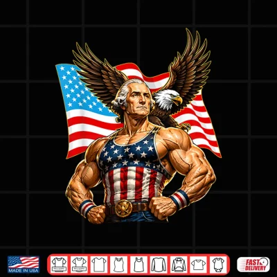 Funny Patriotic George Washington Eagle Usa 4Th Of July Men Shirt 4 Design Funny Patriotic George Washington Eagle USA 4th of July Men Shirt