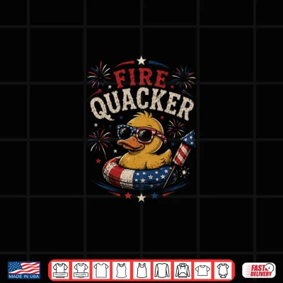 Fire Quacker Patriotic Duck 4Th Of July Usa Shirt 4 Design Fire Quacker Patriotic Duck 4th Of July USA Shirt