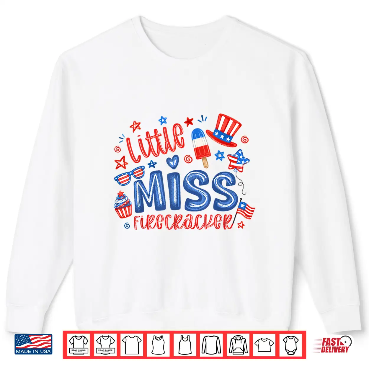 Little Miss Firecracker Funny 4Th Of July Cute Girl Toddler Shirt Little Miss Firecracker Funny 4Th Of July Cute Girl Toddler Shirt