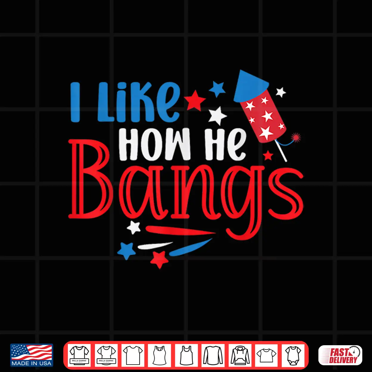 Mens I Like How He Bang Fireworks 4Th Of July Funny Couples Shirt Mens I Like How He Bang Fireworks 4Th Of July Funny Couples Shirt