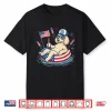 Patriotic Poodle Beer Floatie Usa Flag 4Th Of July Shirt