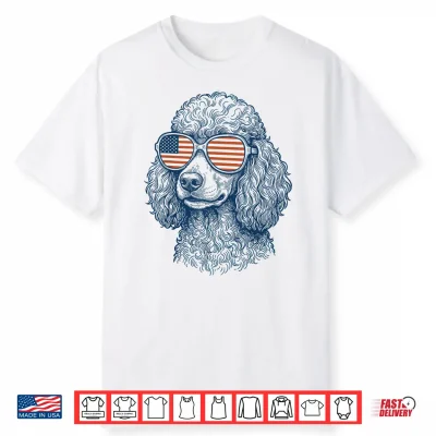 Patriotic Poodle Dog Mom Dad 4Th Of July Vintage Men Women Shirt