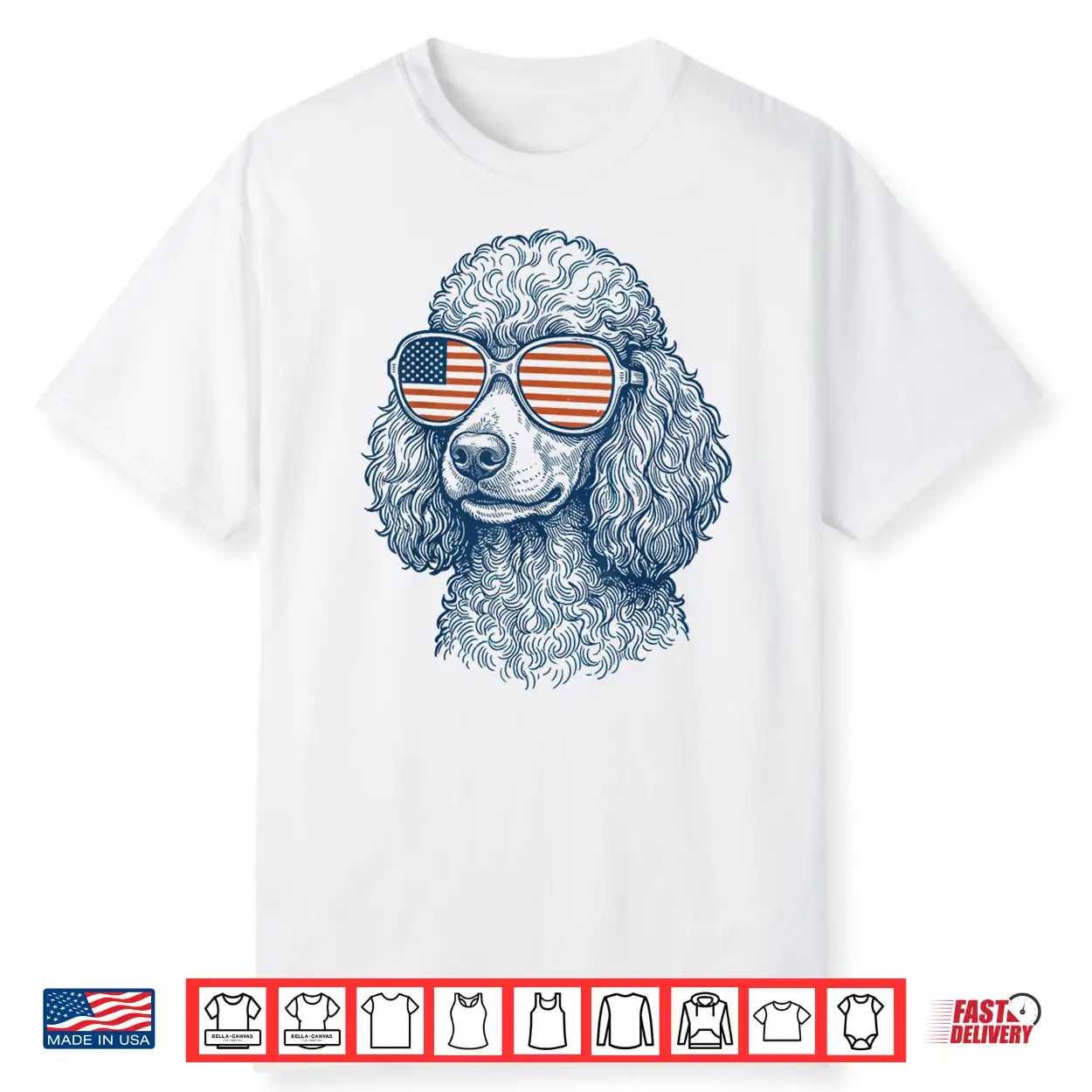 Patriotic Poodle Dog Mom Dad 4Th Of July Vintage Men Women Shirt Patriotic Poodle Dog Mom Dad 4Th Of July Vintage Men Women Shirt