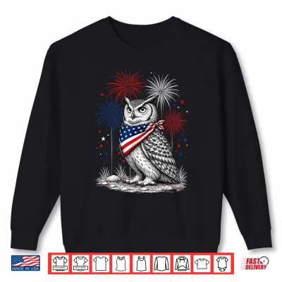Owl America'S 250Th Patriotic Fireworks Animal Lovers Shirt 2 Sweatshirt Owl Americas 250th Patriotic Fireworks Animal Lovers Shirt