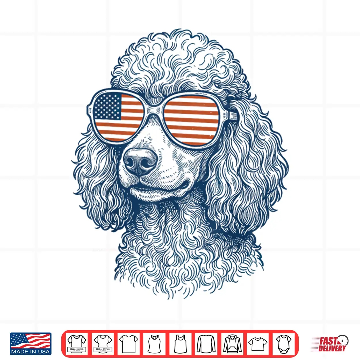 Patriotic Poodle Dog Mom Dad 4Th Of July Vintage Men Women Shirt Patriotic Poodle Dog Mom Dad 4Th Of July Vintage Men Women Shirt