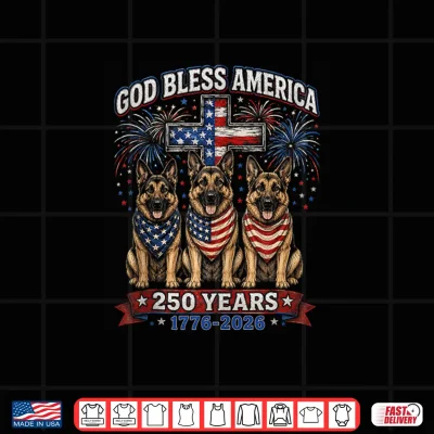Design 250 Years America German Shepherd Patriotic USA 4th of July Shirt