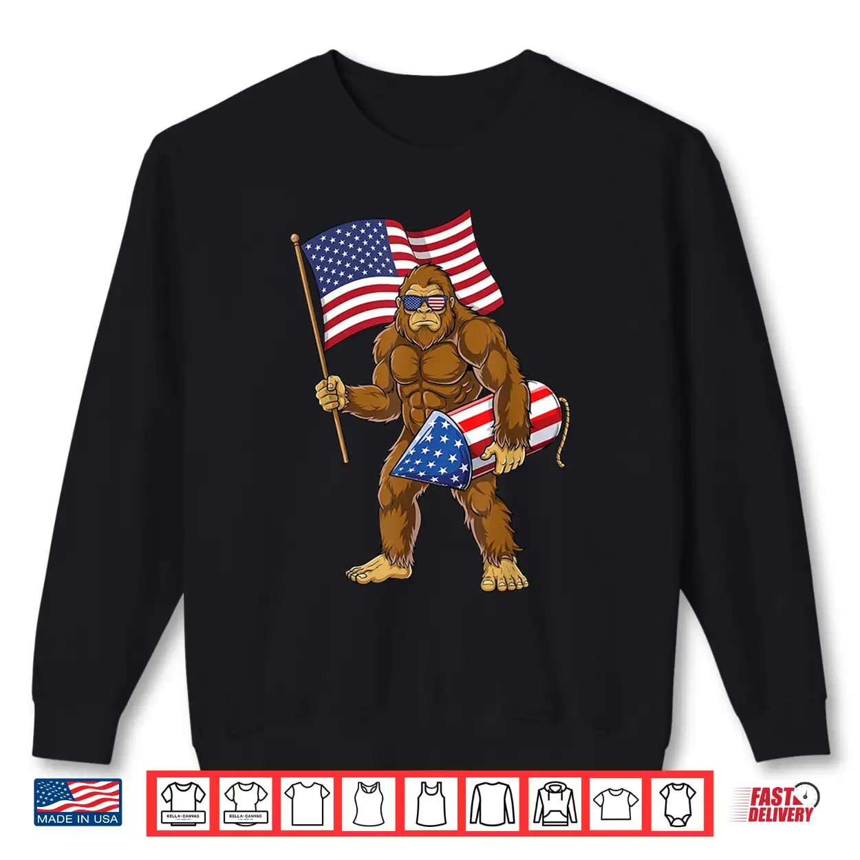 4Th Of July Bigfoot Sasquatch Fireworks America Patriotic Shirt 4Th Of July Bigfoot Sasquatch Fireworks America Patriotic Shirt