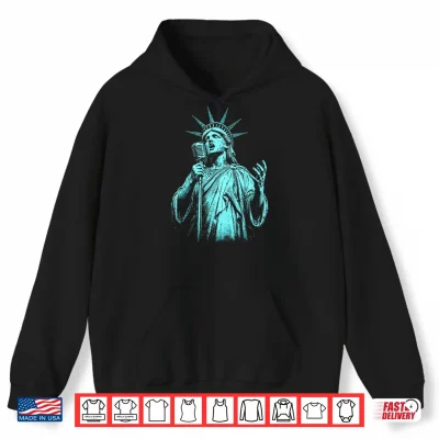 Hoodie 4th of July Statue of Liberty Singer 1776 2026 Shirt