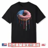 Donut Doughnut Sprinkles American Flag Usa Drip Graffiti Shirt