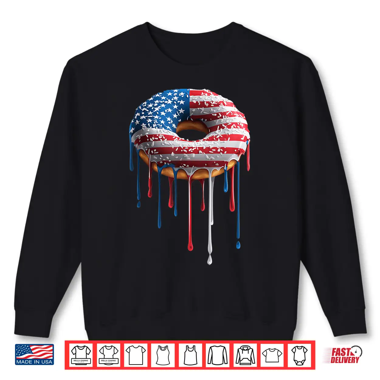 Donut Doughnut Sprinkles American Flag Usa Drip Graffiti Shirt Donut Doughnut Sprinkles American Flag Usa Drip Graffiti Shirt