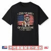 English Bulldog 250 Years Of Freedom Usa Flag 4Th July Shirt