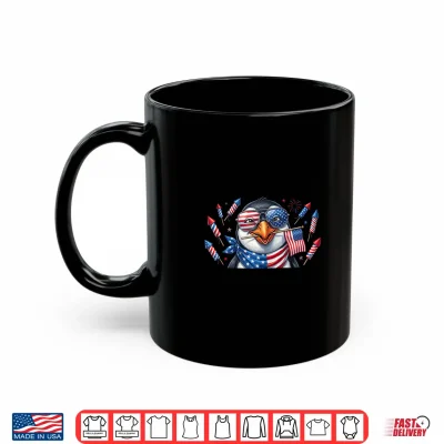 Mug Funny Penguin American USA Flag Memorial Day 4th of July Shirt