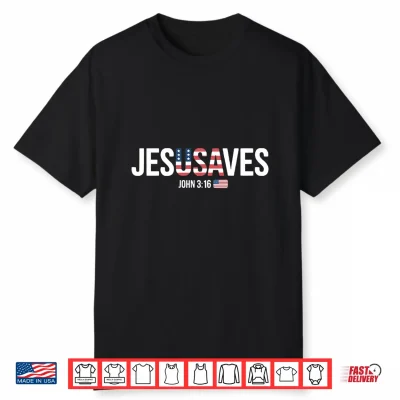 Mens Christian Fourth Of July Christianity Faith Jesus Christ Performance Shirt