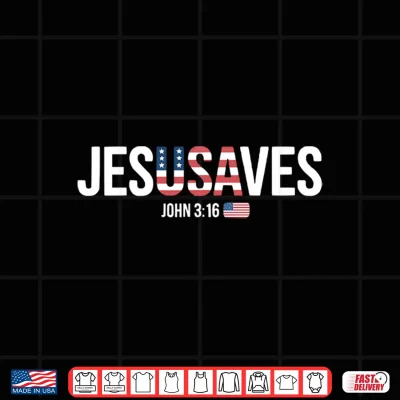 Design Mens Christian Fourth of July Christianity Faith Jesus Christ Performance Shirt
