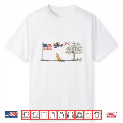 Patriotic American Flag Dog Lovers 250 Years 4Th Of July Shirt