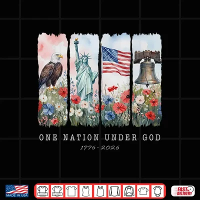 One Nation Under God Christian Wildflower 250Th Women Girls Shirt 4 Design One Nation Under God Christian Wildflower 250th Women Girls Shirt