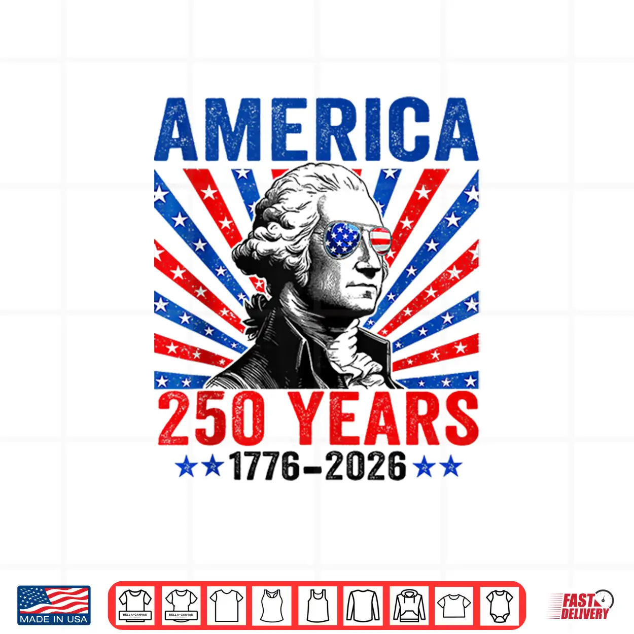 Vintage George Washington 250 Years America 4Th Of July Shirt Vintage George Washington 250 Years America 4Th Of July Shirt