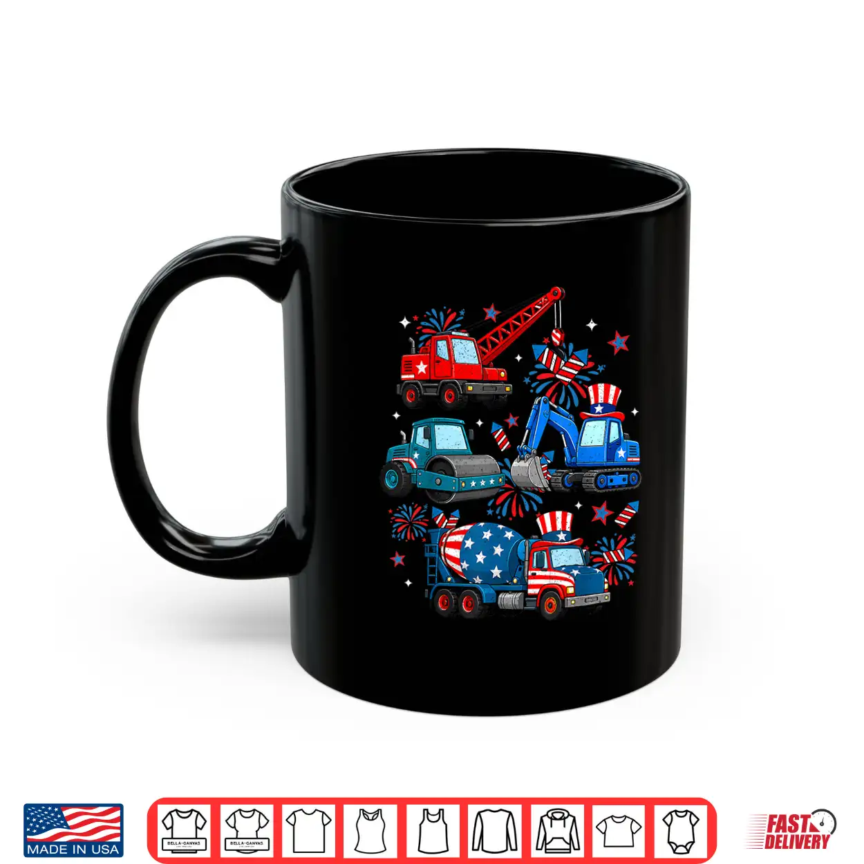 4Th Of July Construction Truck Usa Patriotic Toddler Boys Shirt 4Th Of July Construction Truck Usa Patriotic Toddler Boys Shirt