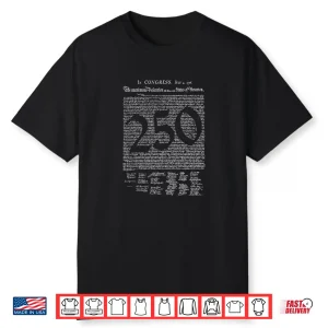 Usa 250 Years Declaration Of Independence Day 1776 Vintage Shirt