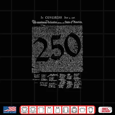 Usa 250 Years Declaration Of Independence Day 1776 Vintage Shirt 4 Design USA 250 Years Declaration of Independence Day 1776 Vintage Shirt