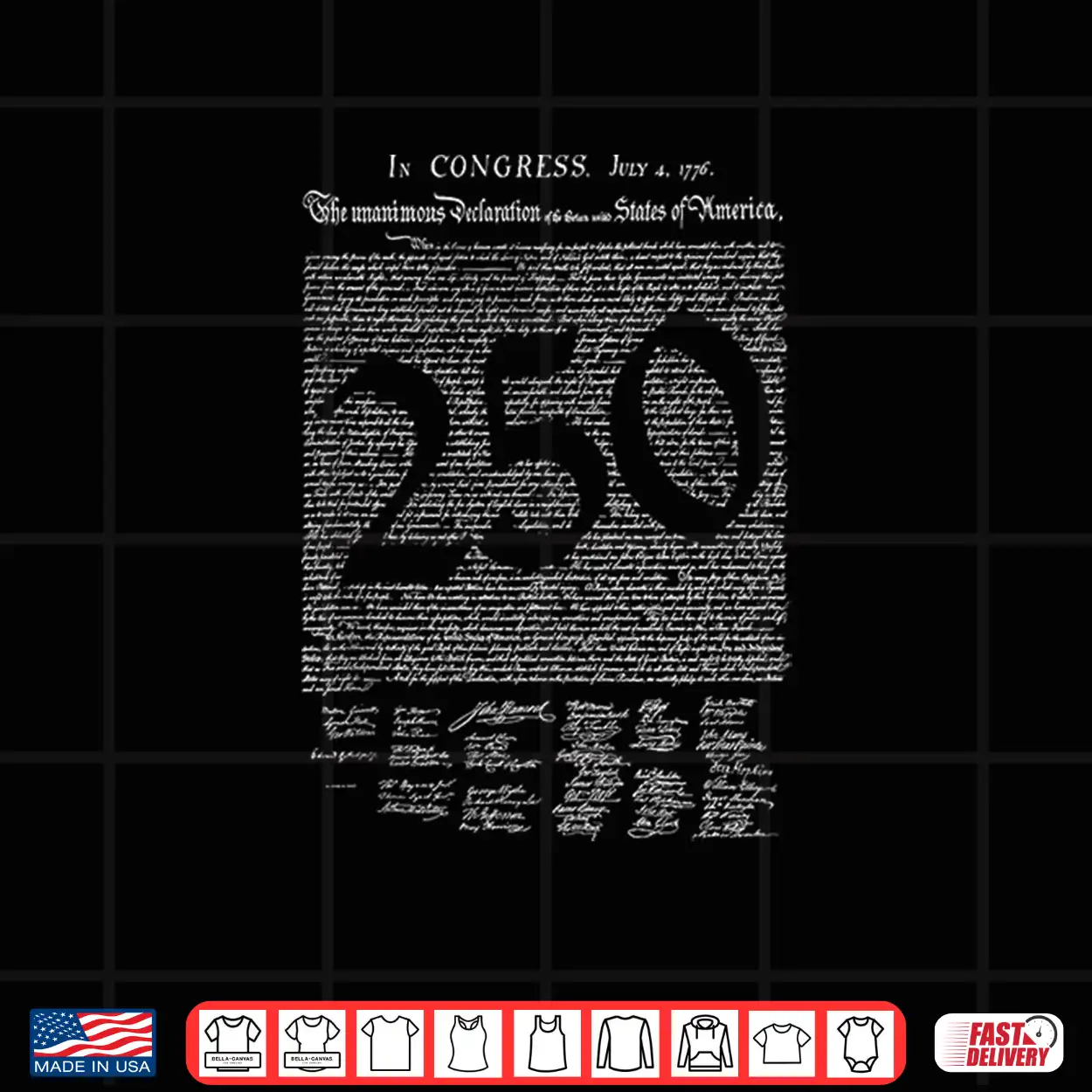 Usa 250 Years Declaration Of Independence Day 1776 Vintage Shirt Usa 250 Years Declaration Of Independence Day 1776 Vintage Shirt
