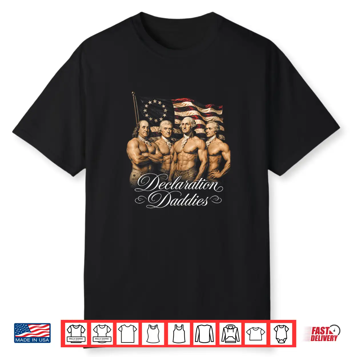 Declaration Daddies Founding Fathers Muscular Usa Shirt Declaration Daddies Founding Fathers Muscular Usa Shirt