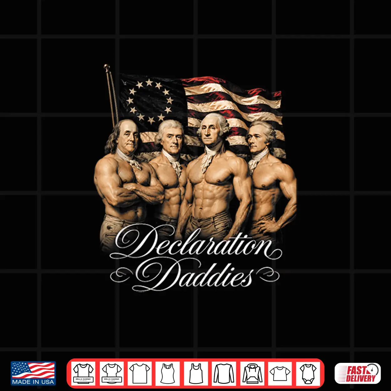 Declaration Daddies Founding Fathers Muscular Usa Shirt Declaration Daddies Founding Fathers Muscular Usa Shirt