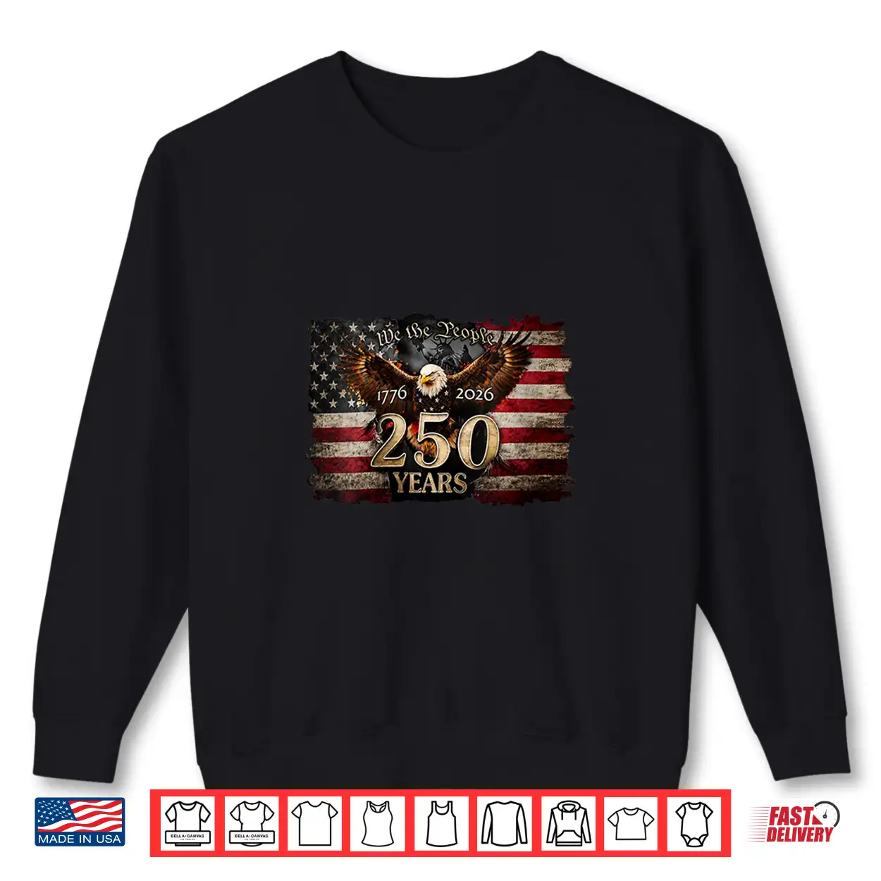 Usa America 1776 2026 250 Years Freedom Eagle 4Th Of July Shirt Usa America 1776 2026 250 Years Freedom Eagle 4Th Of July Shirt