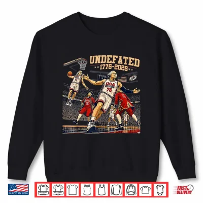 Undefeated 1776 2026 250 Years Basketball 4Th Of July Shirt 2 Sweatshirt Undefeated 1776 2026 250 Years Basketball 4th of July Shirt