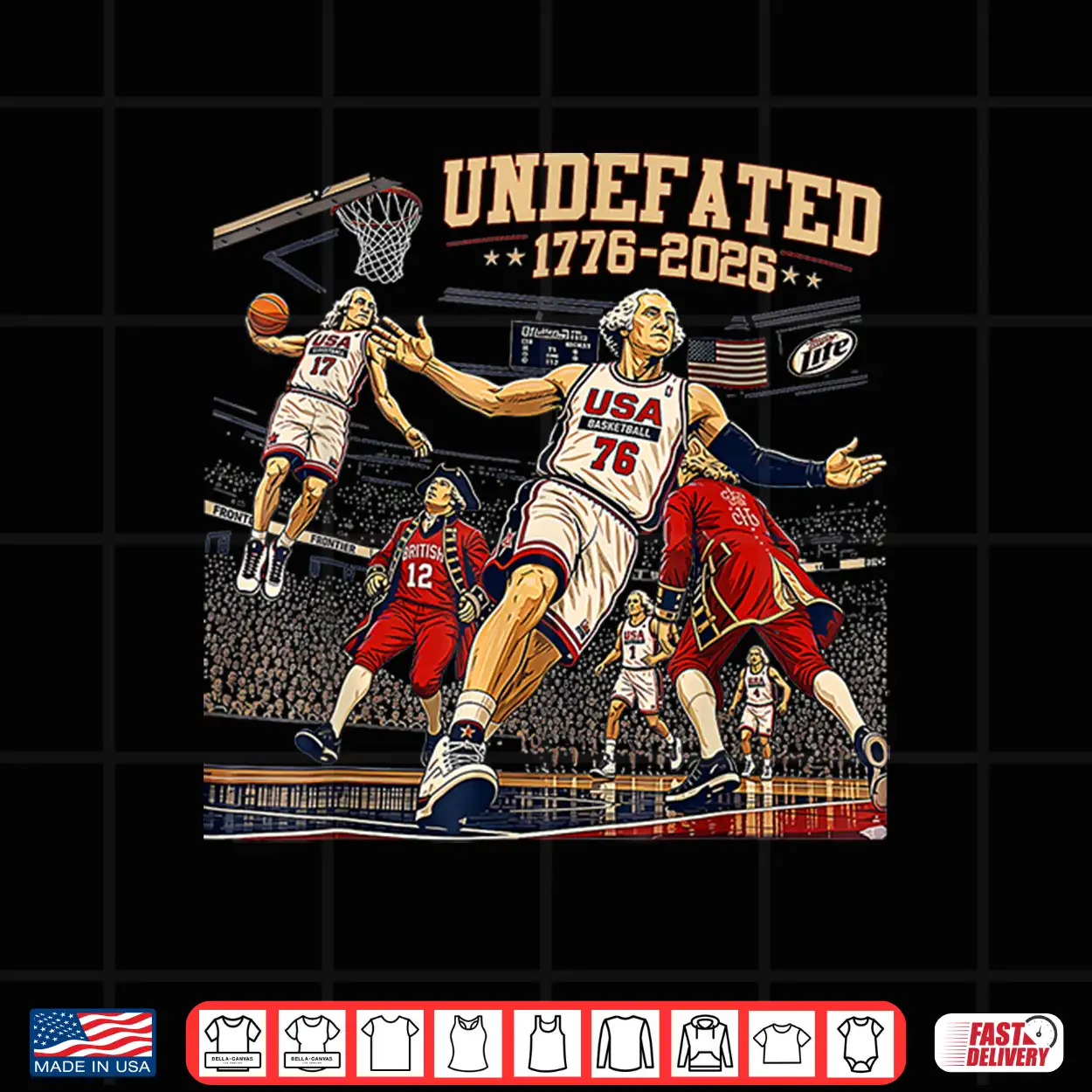 Undefeated 1776 2026 250 Years Basketball 4Th Of July Shirt Undefeated 1776 2026 250 Years Basketball 4Th Of July Shirt