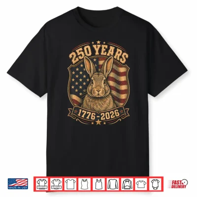 250Th Anniversary Usa 2026 American Flag Patriotic Rabbit Shirt