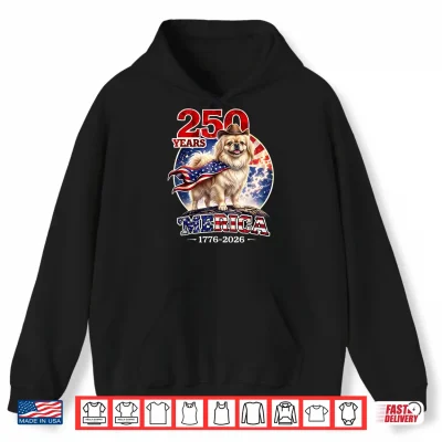 250 Years Of Freedom Pekingese Dog 1776 2026 4Th Of July Shirt 1 Hoodie 250 Years of Freedom Pekingese Dog 1776 2026 4th of July Shirt