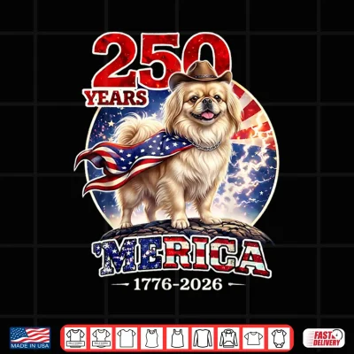 250 Years Of Freedom Pekingese Dog 1776 2026 4Th Of July Shirt 4 Design 250 Years of Freedom Pekingese Dog 1776 2026 4th of July Shirt