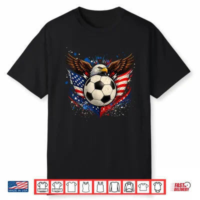 American Flag Soccer Ball 4Th Of July Patriotic Men Women Shirt