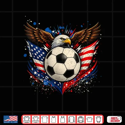 Design American Flag Soccer Ball 4th of July Patriotic Men Women Shirt