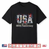 Floral Usa Est 1776 Patriotic 4Th Of July 250Th Anniversary Shirt