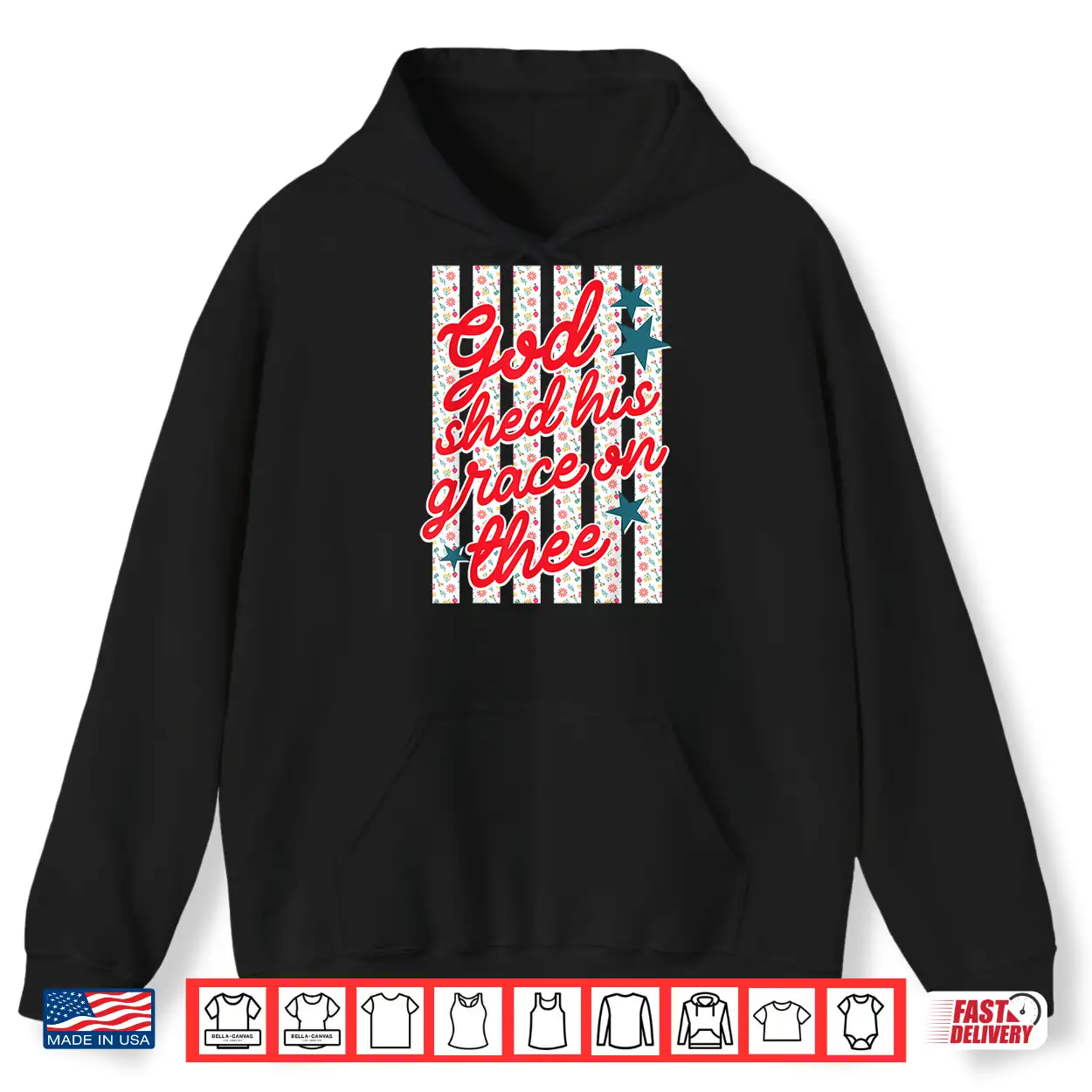 God Shed His Grace On Thee Patriotic Christian Women Faith Shirt God Shed His Grace On Thee Patriotic Christian Women Faith Shirt