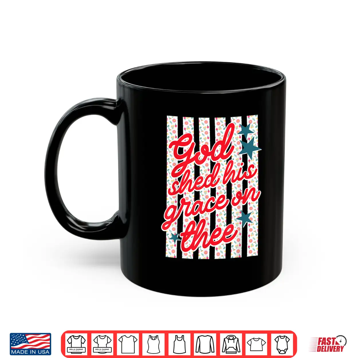 God Shed His Grace On Thee Patriotic Christian Women Faith Shirt God Shed His Grace On Thee Patriotic Christian Women Faith Shirt
