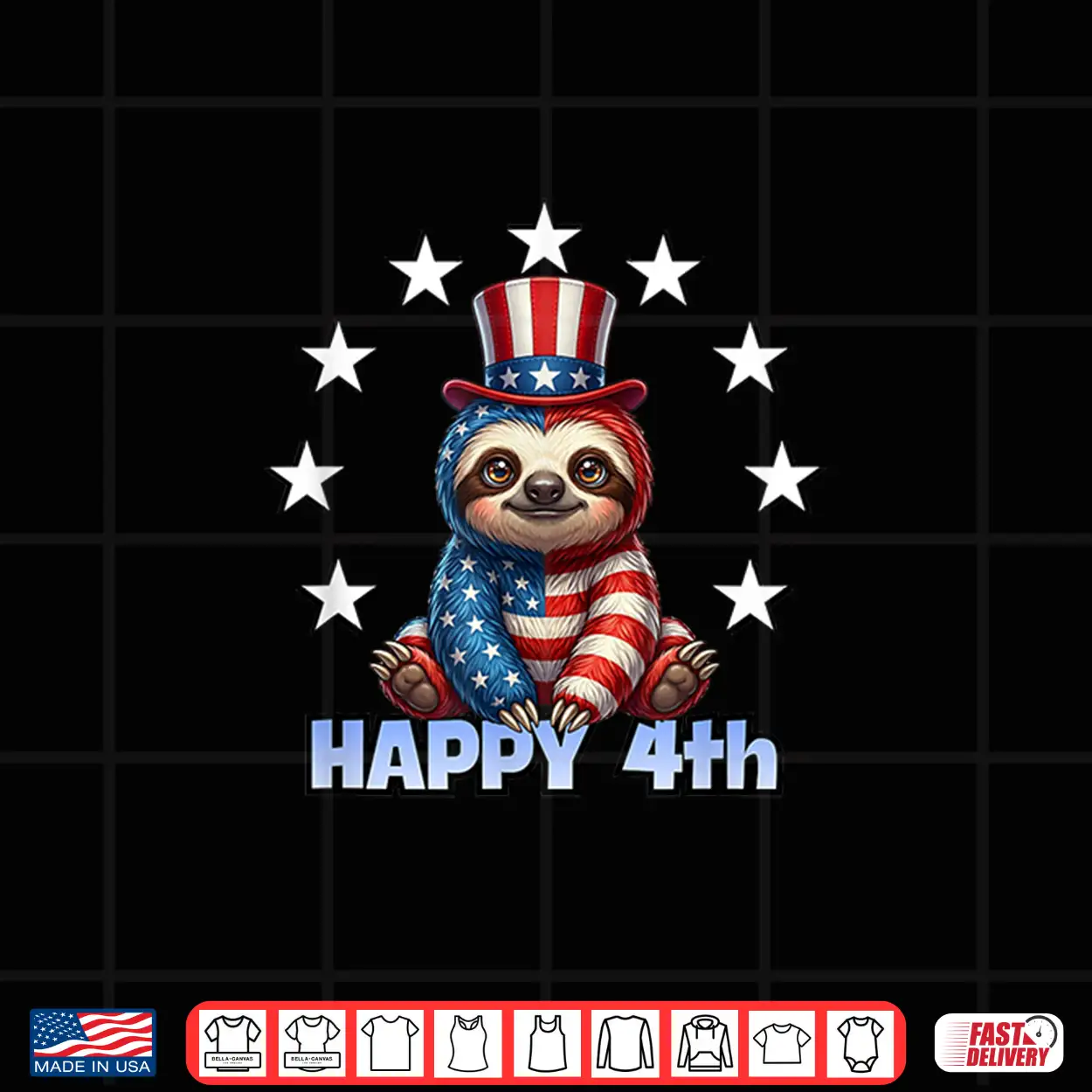 Patriotic American Flag Sloth Happy 4Th Of July Usa Shirt Patriotic American Flag Sloth Happy 4Th Of July Usa Shirt