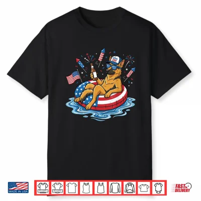 Retro German Shepherd Beer Usa 250Th Anniversary 4Th Of July Shirt